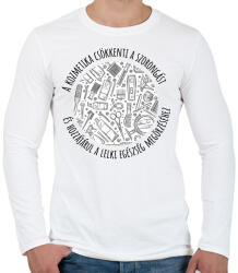 printfashion A kozmetika csökkenti a szorongást - Férfi hosszú ujjú póló - Fehér (6553556)