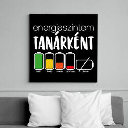 printfashion Energiaszintem Tanárként - Vászonkép - Fekete (16550818)