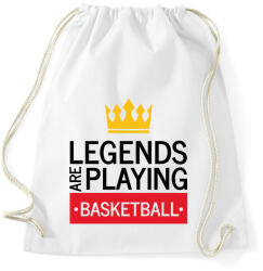 printfashion Legends are playing basketball - Sportzsák, Tornazsák - Fehér (7158686)