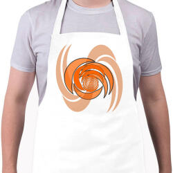 printfashion spiral1_orange - Kötény - Fehér (13075752)