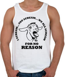 printfashion Sikító kecske - Férfi atléta - Fehér (11617422)