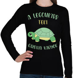 printfashion A legcukibb teki gazdjája - Női hosszú ujjú póló - Fekete (7024508)