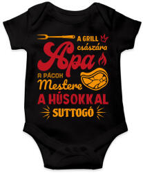 printfashion Apa a grill császár - Baba Body - Fekete (13760204)
