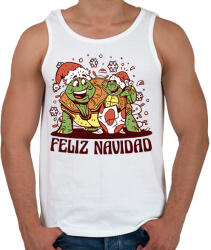 printfashion Feliz Navidad - Férfi atléta - Fehér (10151217)