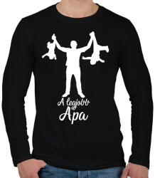 printfashion A legjobb apa - Férfi hosszú ujjú póló - Fekete (7344438)