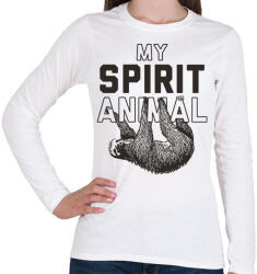 printfashion My spirit animal - Női hosszú ujjú póló - Fehér (1460779)