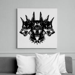 printfashion Három fejű kutya - Vászonkép - Fehér (15892922)
