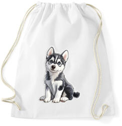 printfashion Cuki Husky Kölyök - Sportzsák, Tornazsák - Fehér (16703456)