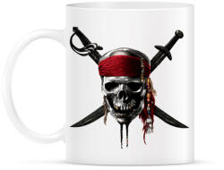 printfashion Kalóz koponya - Bögre - Fehér (790028)