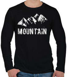 printfashion Mountain - Férfi hosszú ujjú póló - Fekete (4716873)
