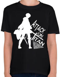 printfashion Attack on Titan - Gyerek póló - Fekete (2274807)