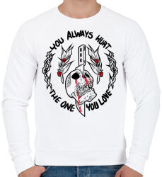 printfashion You always hurt The One you love - Férfi pulóver - Fehér (16753751)