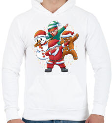 printfashion Karácsonyi csapat - Férfi kapucnis pulóver - Fehér (14616464)