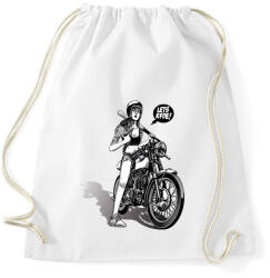 printfashion Let's ride! - Motoros minta - Sportzsák, Tornazsák - Fehér (6365420)