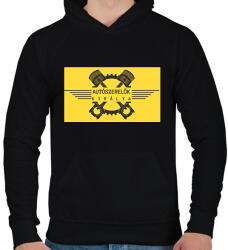 printfashion Autószerelők királya - Férfi kapucnis pulóver - Fekete (6563441)