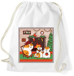 printfashion Tengerimalac karácsony - Sportzsák, Tornazsák - Fehér (5639303)