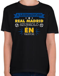 printfashion Real Madrid szurkoló - Gyerek póló - Fekete (10863026)