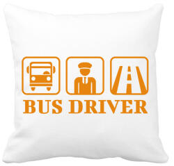 printfashion Bus driver - Párnahuzat, Díszpárnahuzat - Fehér (7466328)
