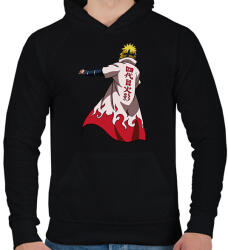 printfashion Naruto Minato - Férfi kapucnis pulóver - Fekete (16313841)