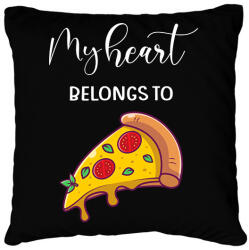 printfashion Szeretlek Pizza - Párnahuzat, Díszpárnahuzat - Fekete (6016712)