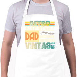 printfashion retro dad - Kötény - Fehér (6134721)