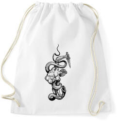 printfashion Harc a kígyóval - Sportzsák, Tornazsák - Fehér (15888591)