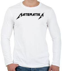 printfashion Matematika metallica póló - Férfi hosszú ujjú póló - Fehér (9233697)