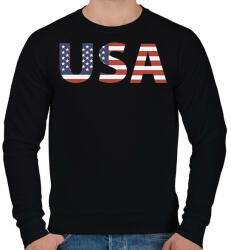 printfashion USA - Férfi pulóver - Fekete (1686206)