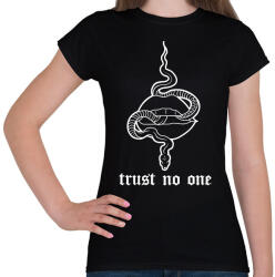printfashion Trust no one - Női póló - Fekete (16759637)