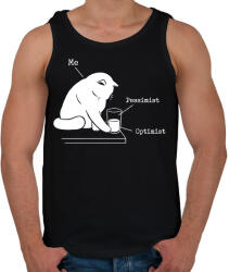 printfashion Félig üres vagy félig tele? - Férfi atléta - Fekete (2532125)