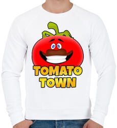 printfashion Fortnite - TOMATO TOWN - Férfi pulóver - Fehér (960049)