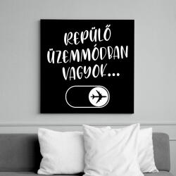 printfashion Repülő üzemmód - Vászonkép - Fekete (7687802)