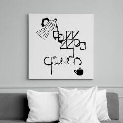 printfashion CoffeeQueenBlack - Vászonkép - Fehér (6638739)