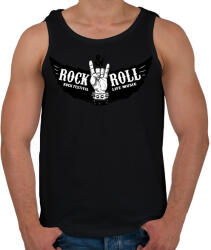 printfashion Rock and Roll fesztivál - Férfi atléta - Fekete (5144191)