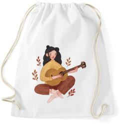 printfashion Női gitáros - Sportzsák, Tornazsák - Fehér (6374912)