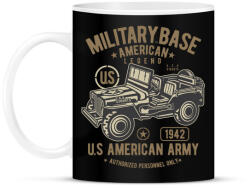printfashion Amerikai katonai jeep - Bögre - Fekete (797769)