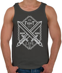 printfashion Harc az élet - Férfi atléta - Sötétszürke (175753)