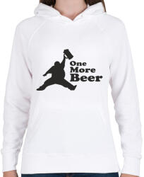 printfashion one more beer - Női kapucnis pulóver - Fehér (10983055)