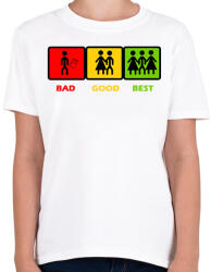 printfashion Három opció - Gyerek póló - Fehér (2555515)