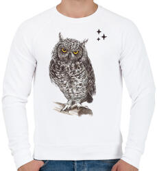printfashion bagoly - Férfi pulóver - Fehér (6032888)
