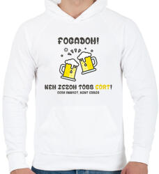 printfashion Nem iszom több sört, csak annyit, mint eddig - Férfi kapucnis pulóver - Fehér (2682093)