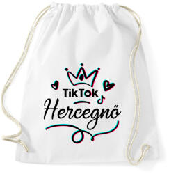 printfashion Tik Tok Hercegnő - Sportzsák, Tornazsák - Fehér (4186630)