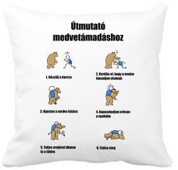 printfashion Útmutató medve támadásokhoz - Párnahuzat, Díszpárnahuzat - Fehér (16139896)