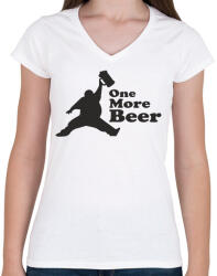 printfashion one more beer - Női V-nyakú póló - Fehér (10983033)