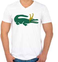 printfashion Loki kroki - Férfi V-nyakú póló - Fehér (6142588)