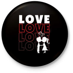 printfashion Love felirat - Kitűző, hűtőmágnes - Fekete (13963979)