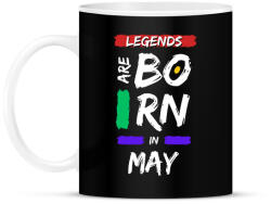 printfashion Legends are born in may - Bögre - Fekete (14389674)
