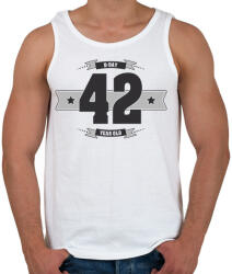 printfashion b-day-42-dark-lightgrey - Férfi atléta - Fehér (511255)