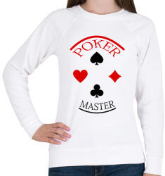 printfashion pokermaster_2 - Női pulóver - Fehér (13079232)