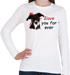 printfashion i love you for ever - Női hosszú ujjú póló - Fehér (1472987)